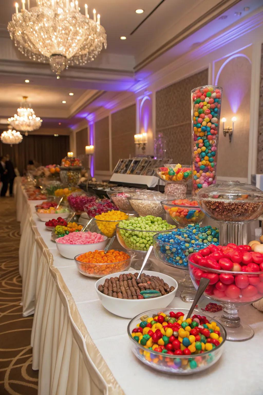 A sweets buffet delivering an enjoyable self-serve encounter.