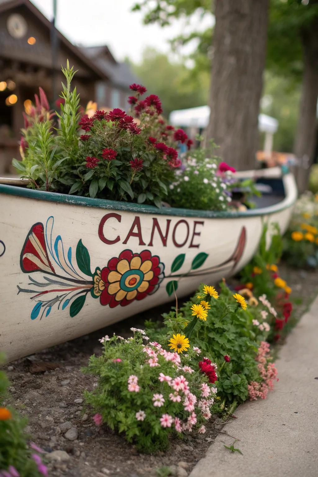 Personalize your watercraft planter with painted designs or names.