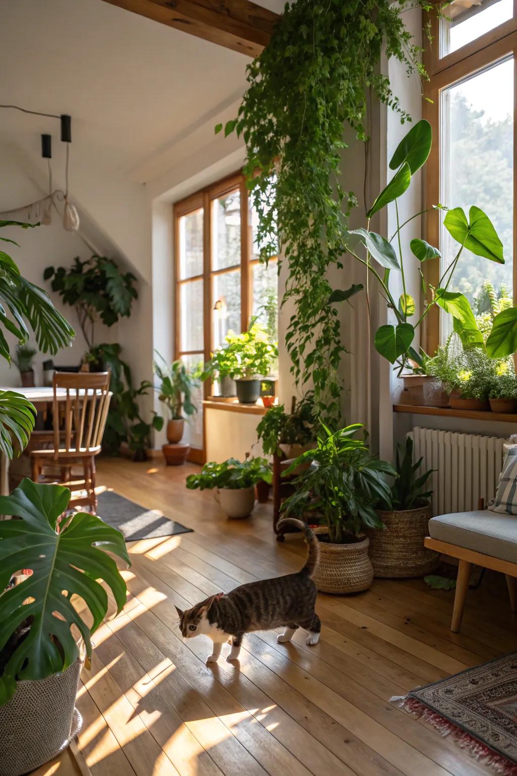 Nature-inspired decor for a harmonious space.