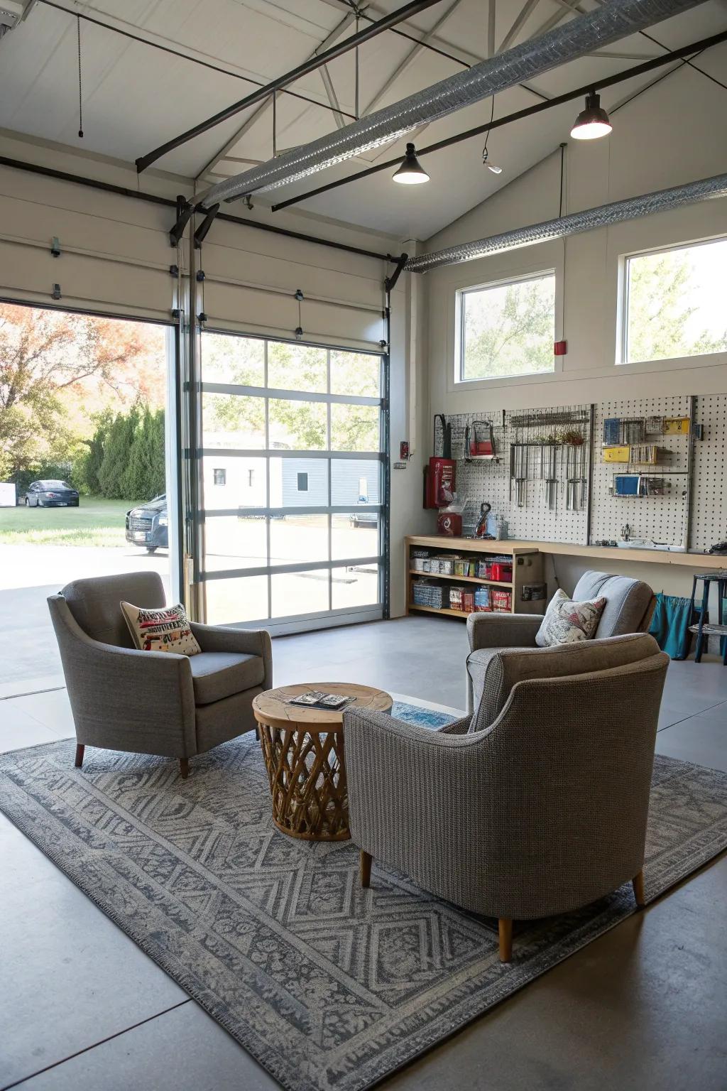 Open areas provide flexibility for various activities.