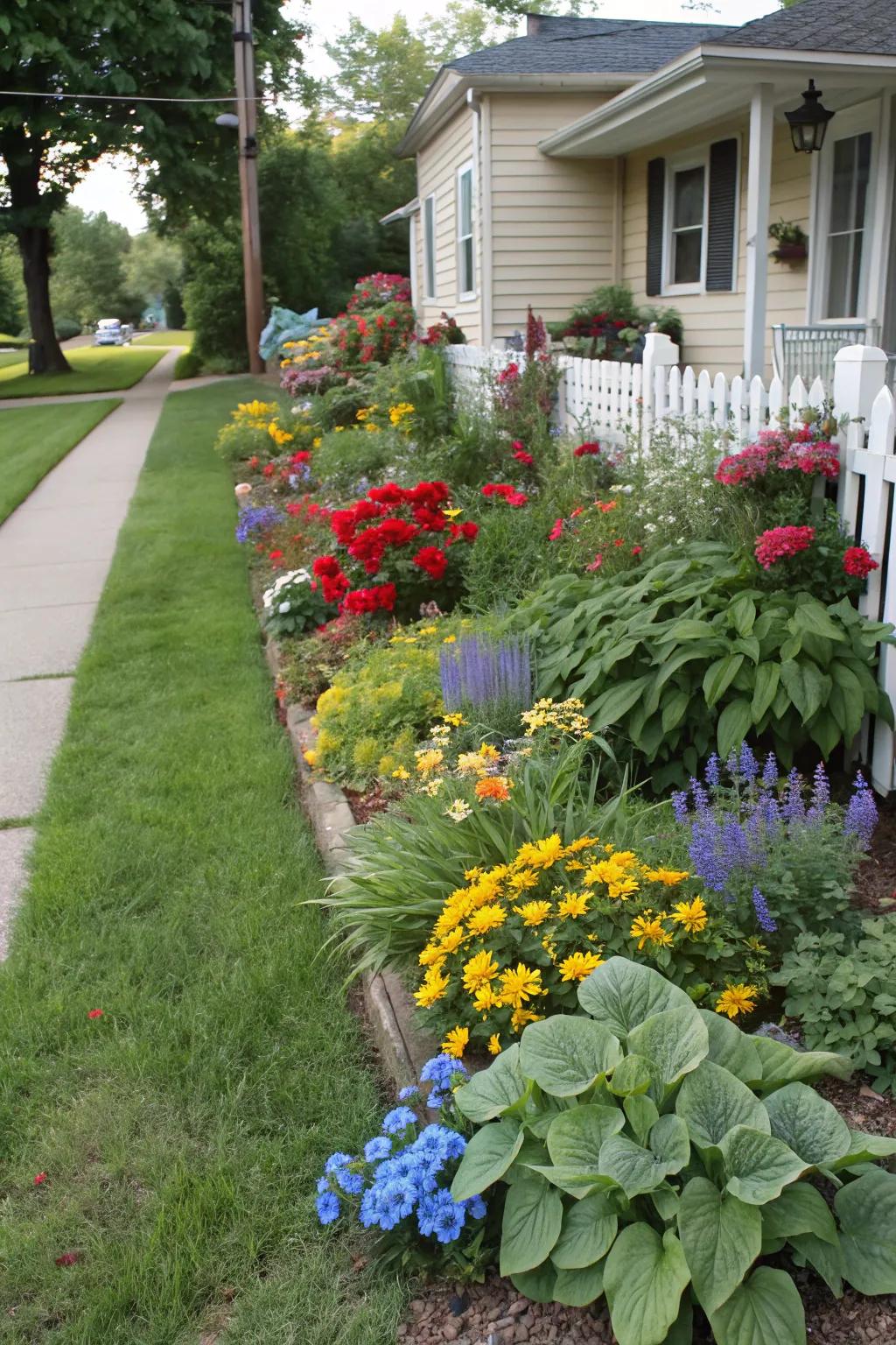 A colorful vegetation assortment infuses life and energy into your yard.