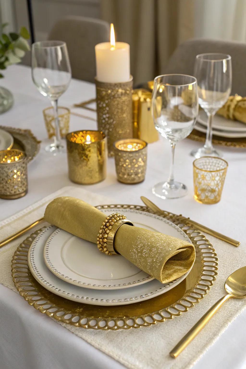 Glistening touches amplify the glam factor of your Christmas decor.