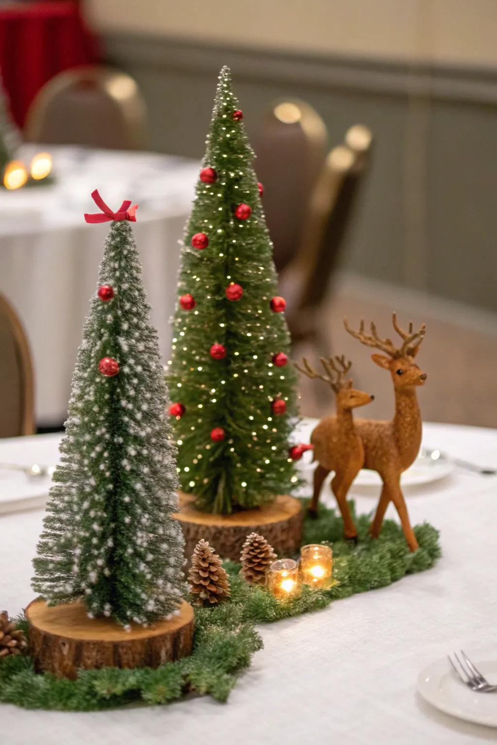 Thematic adornments contribute a whimsical accent to the holiday table.