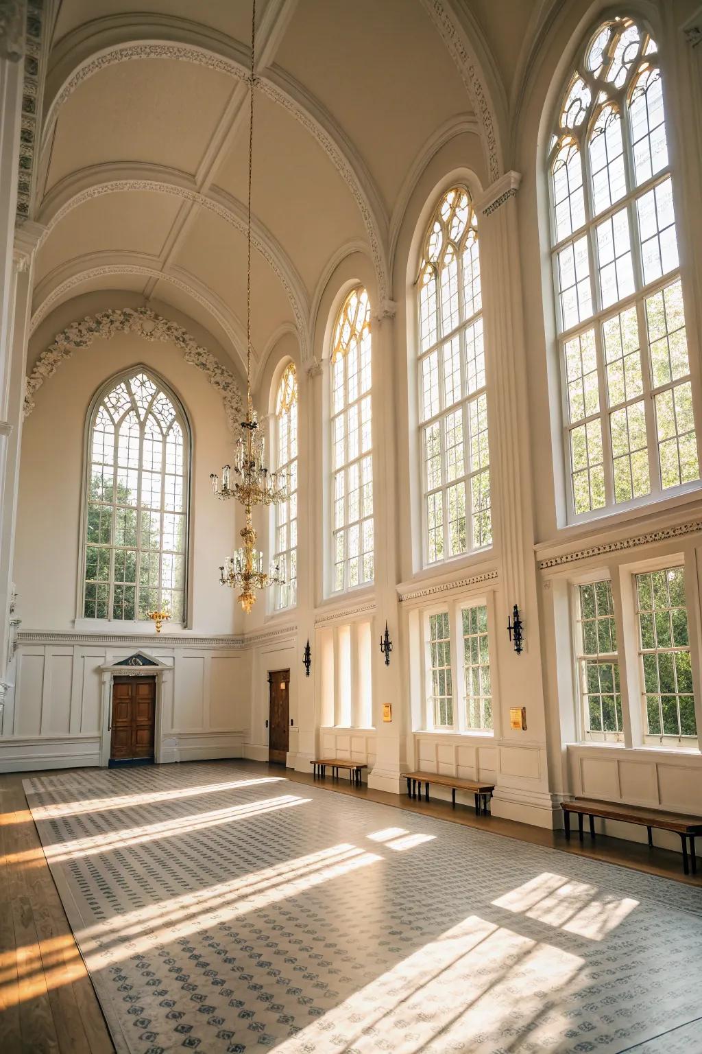 Inherent illumination floods the space, amplifying its splendor.