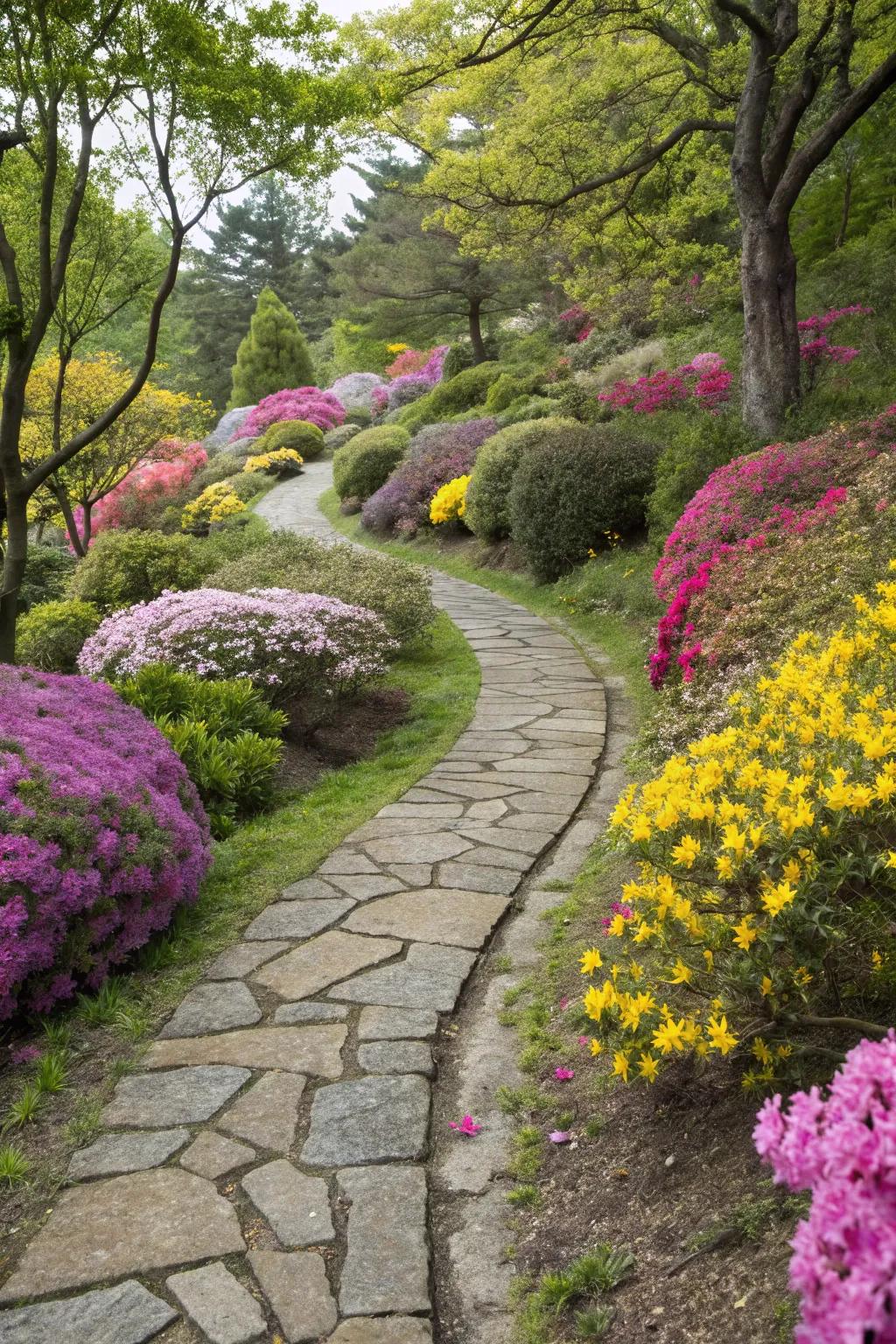 Garden paths add charm and structure.