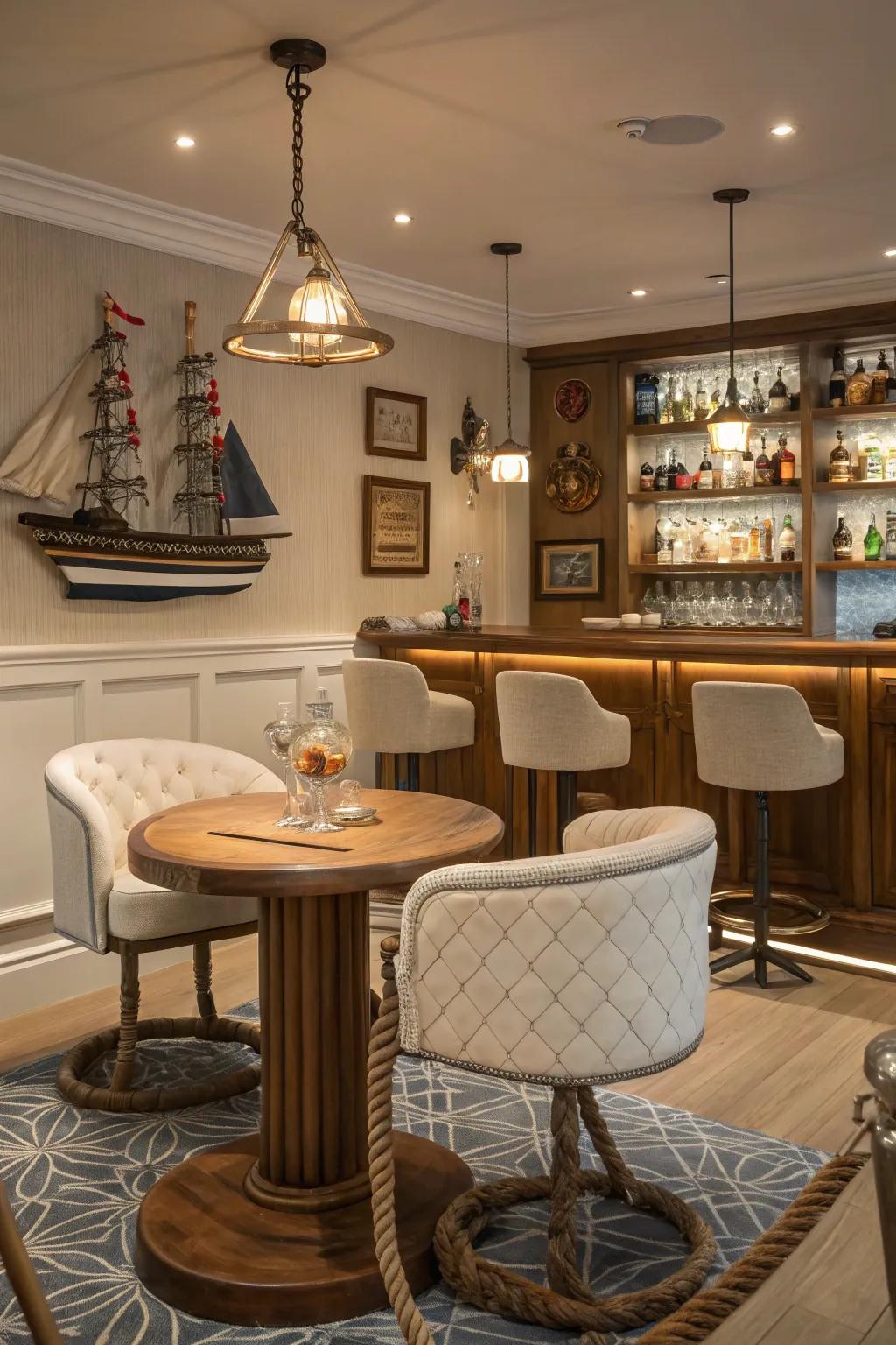 Express your personality in your bar with a distinctive theme.