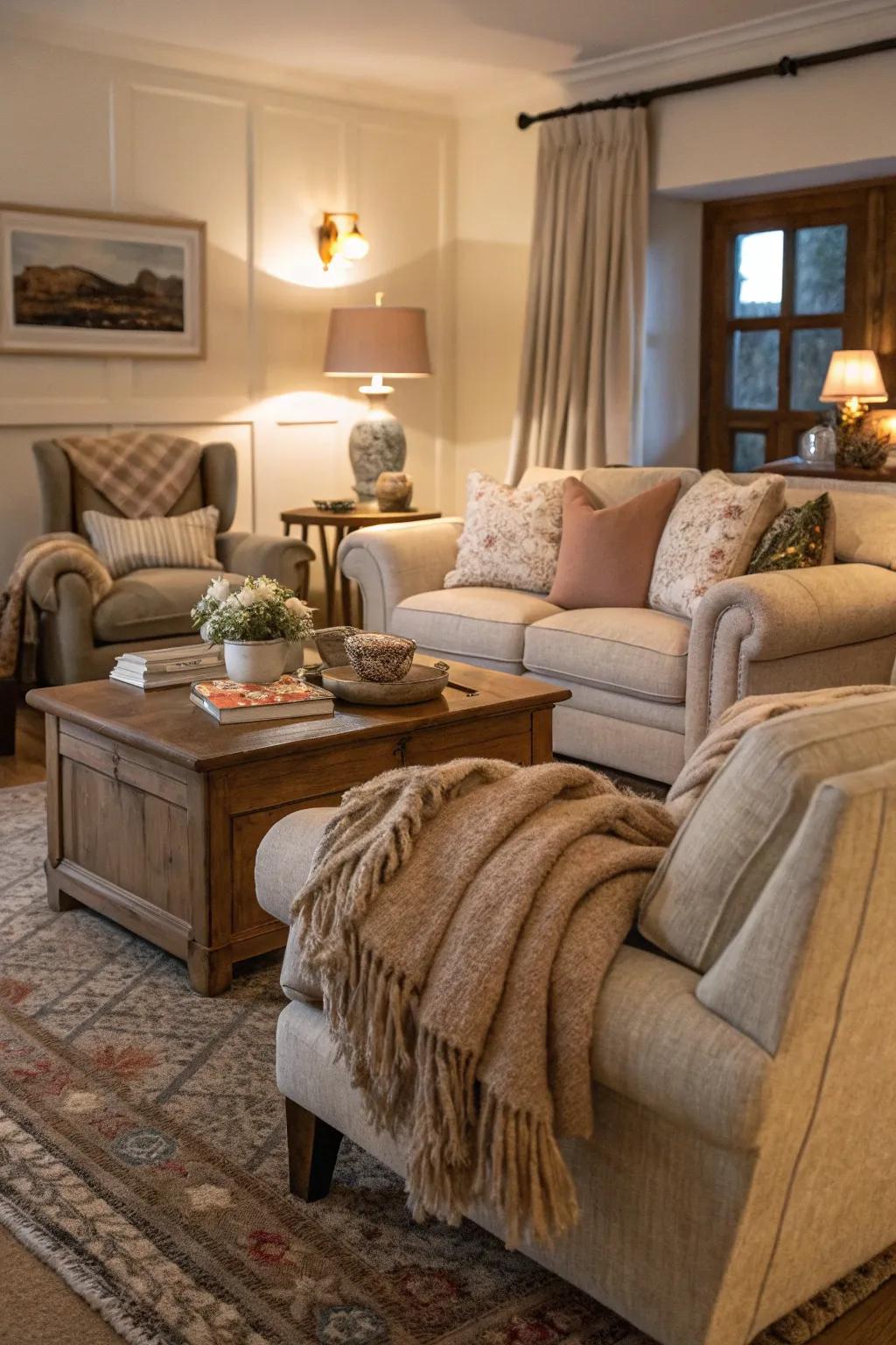 Comfort-focused furniture transforms your room into a cozy haven.