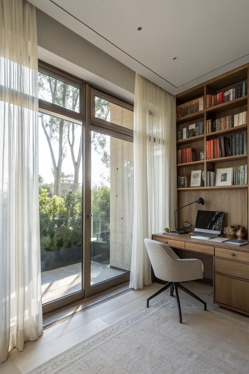 Natural light boosts mood and productivity.
