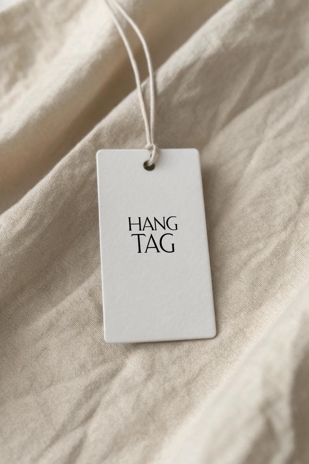 A simple tag design that exudes refinement with its simplicity.
