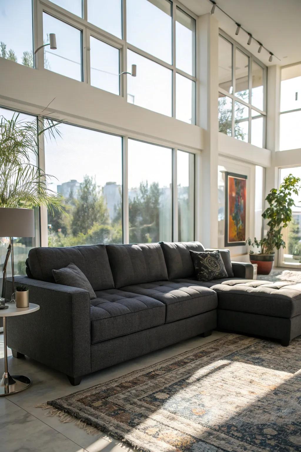 Natural light highlights the beauty of your loveseat.