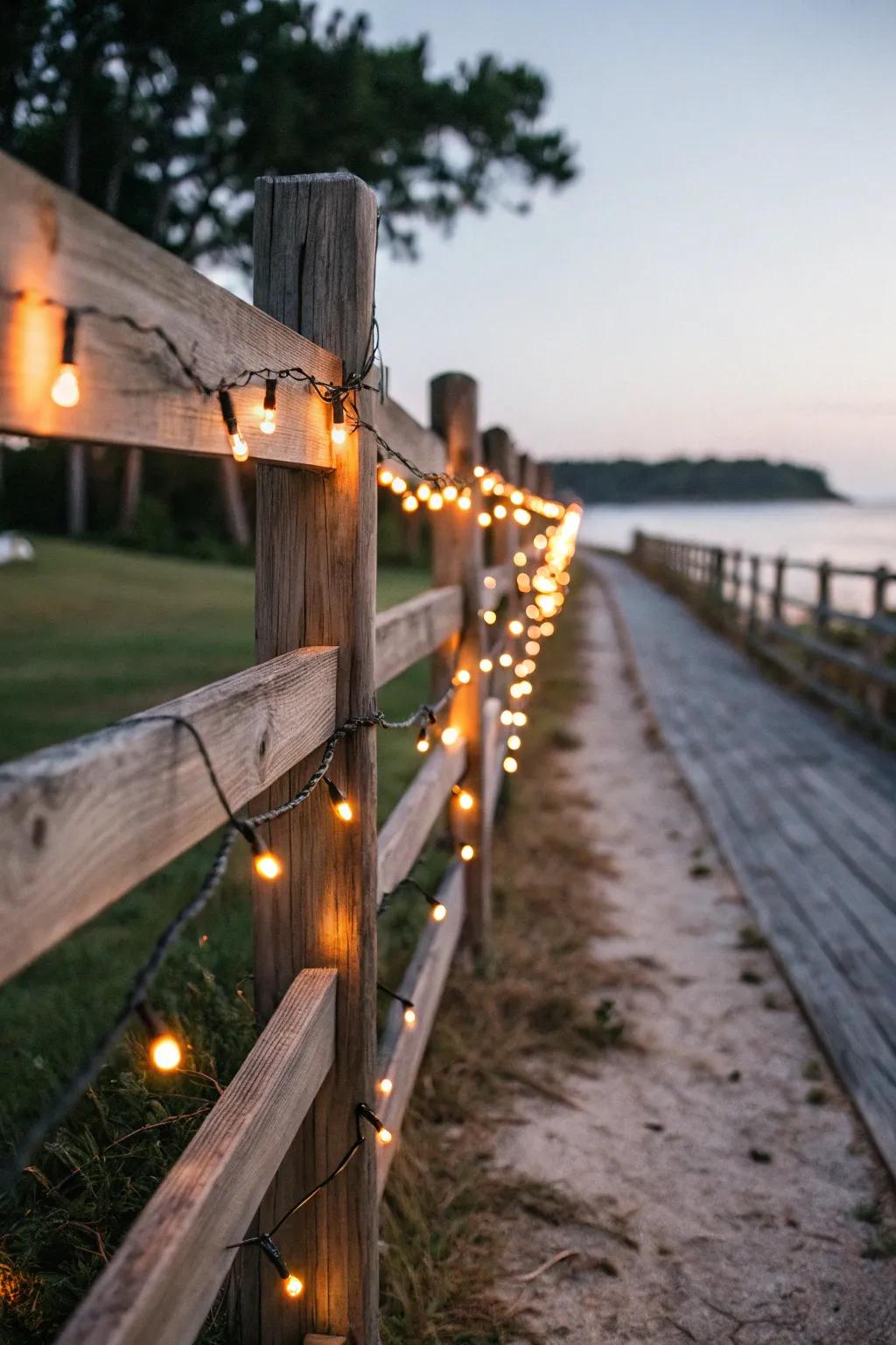 Illumination elements have the ability to transform your fence into a captivating backdrop.