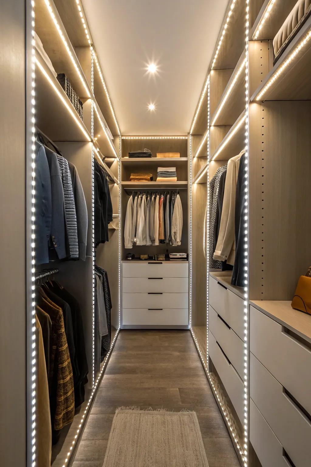 Make your closet brighter with smart lighting choices.