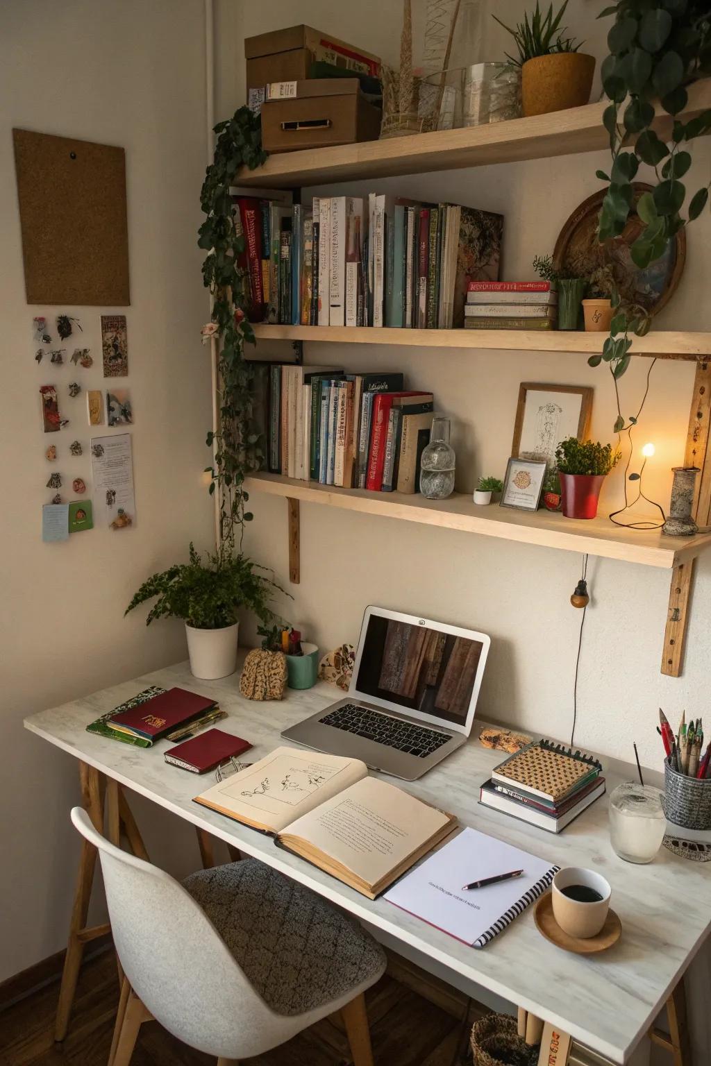 Built-in shelving: Storage options that blend in seamlessly.