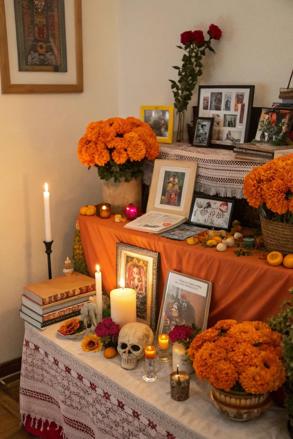 Private items make the altar unique and meaningful.