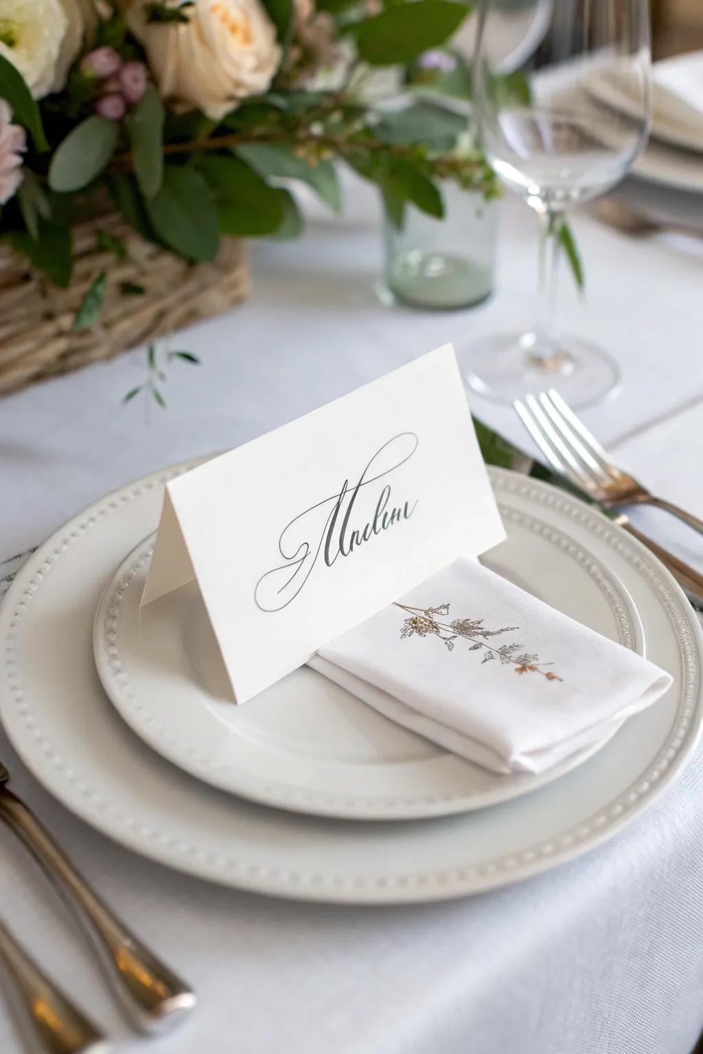 Personalized designation markers inject a special significance for attendees.