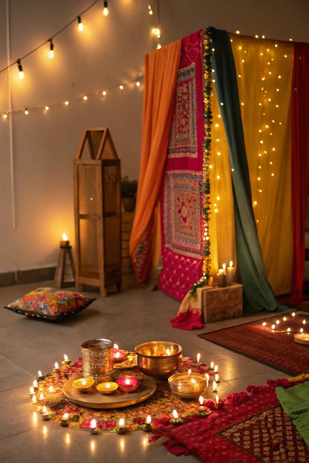 Classic diyas delivering a timeless Diwali ambiance.