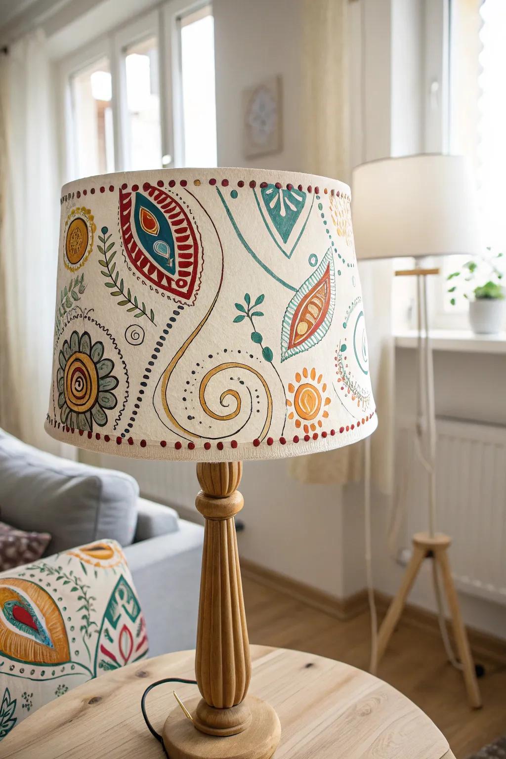 Illuminate your space with a touch of bohemian artistry and Scandinavian simplicity. #DIYLampshade #BohoChic #ScandinavianDesign