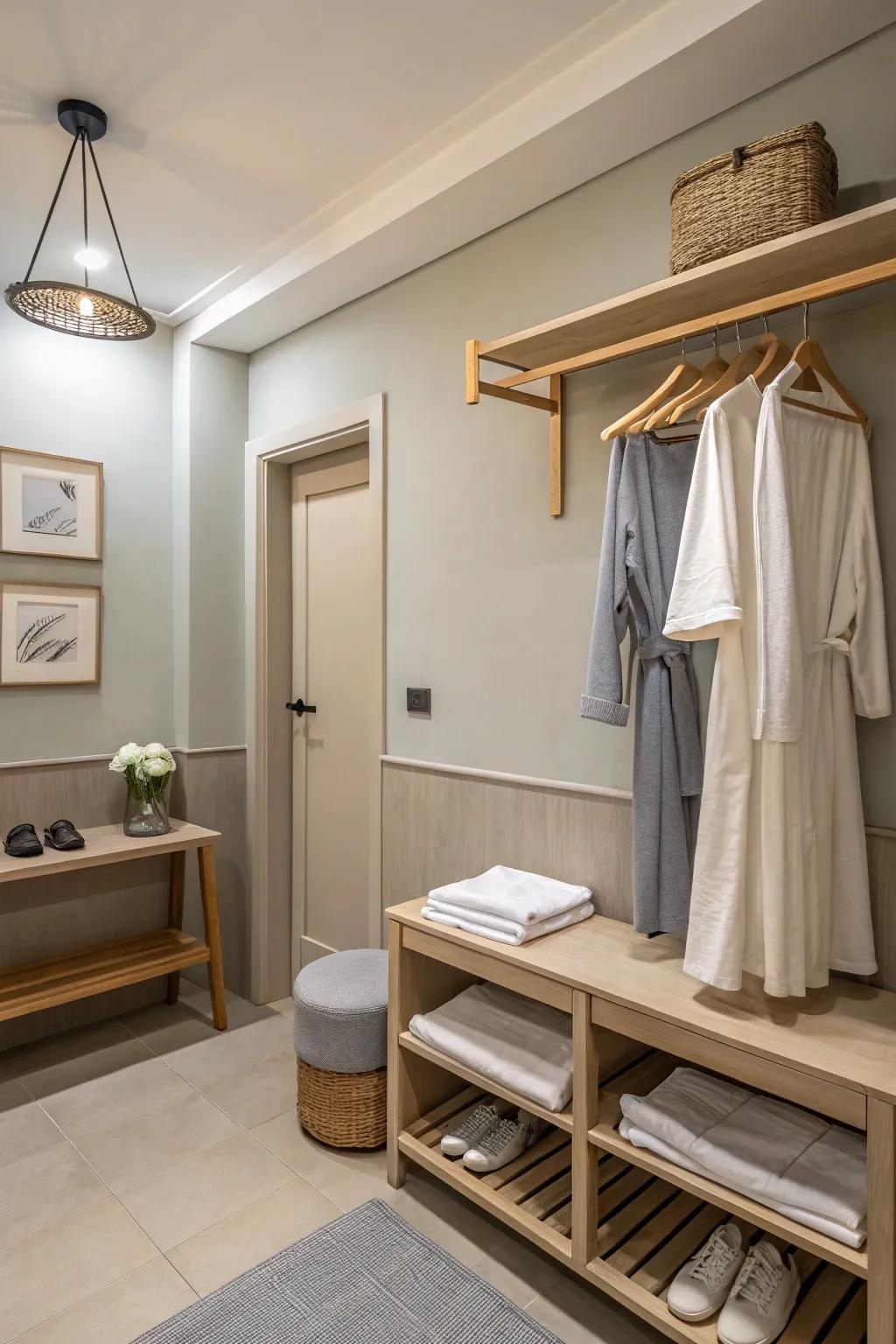 Neutral hues deliver a serene and polished ambiance.