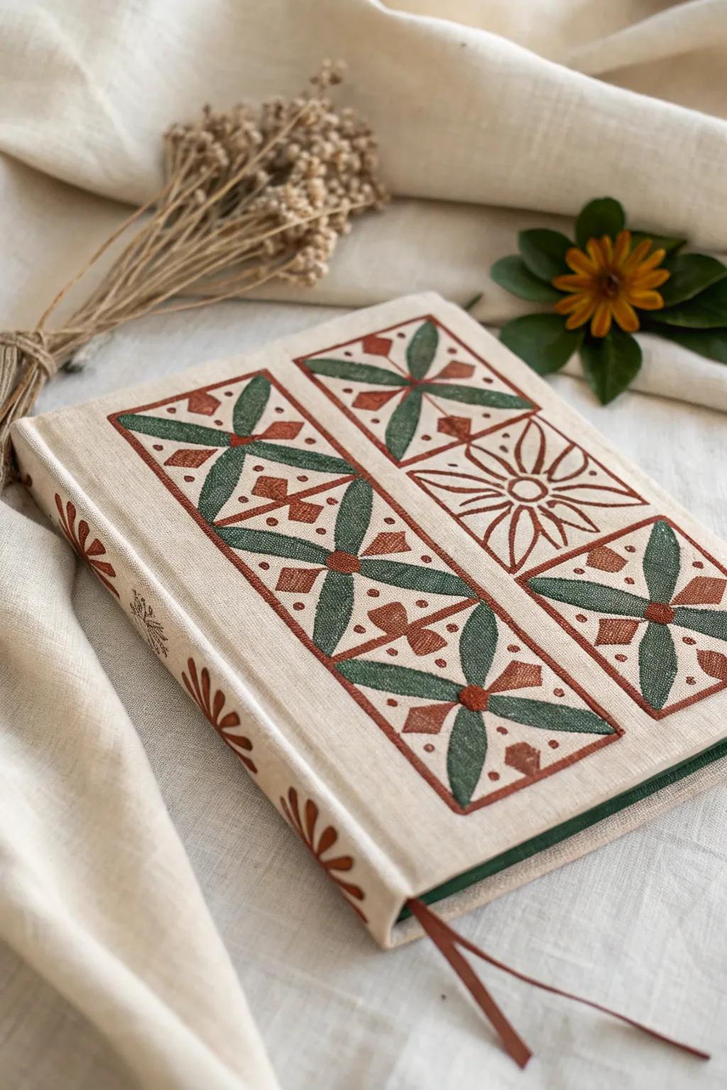 Elevate your book collection with exquisite appliqué artistry—where simplicity merges with craftsmanship.