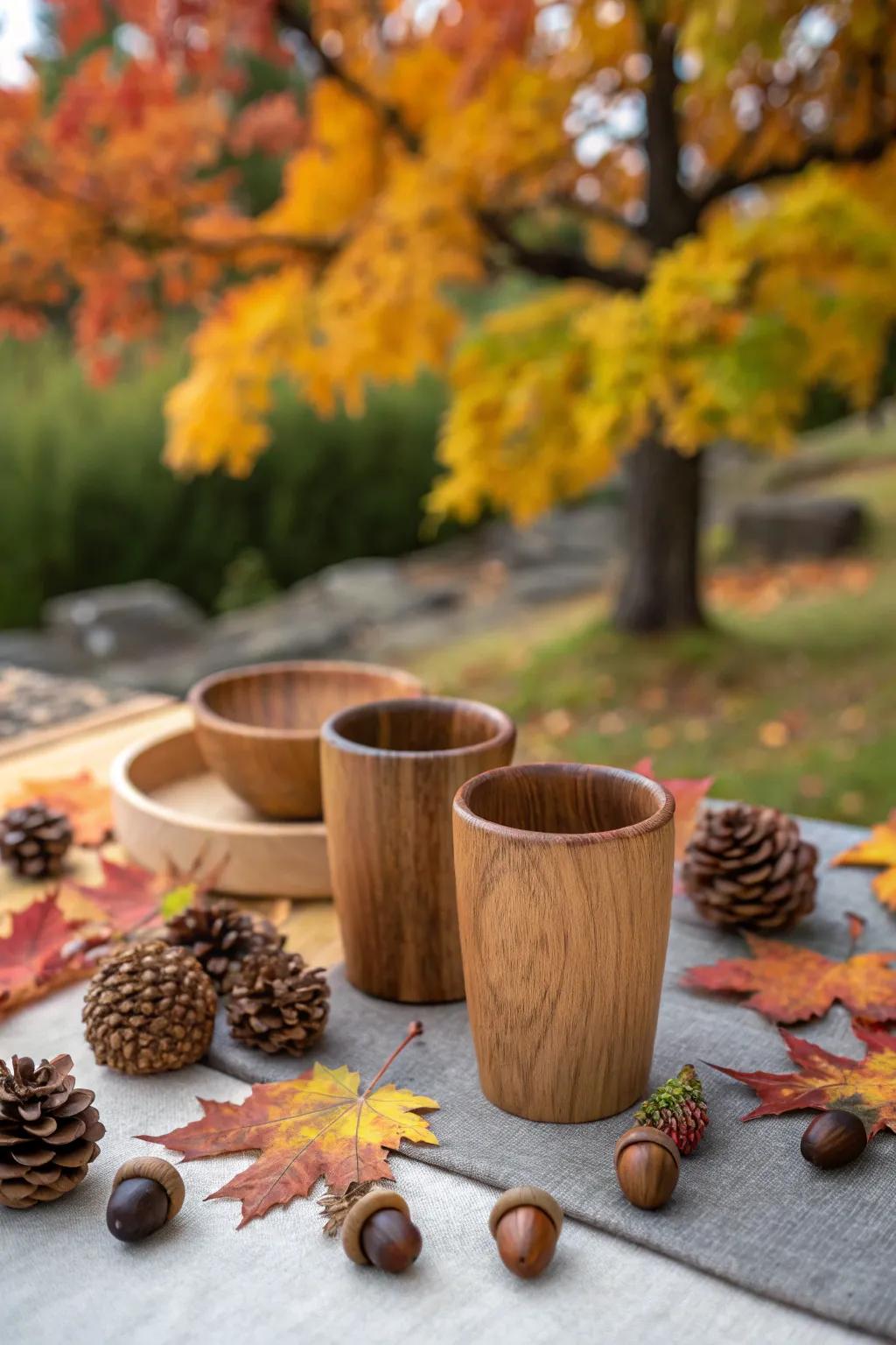 Timber vessels adding a country charm.