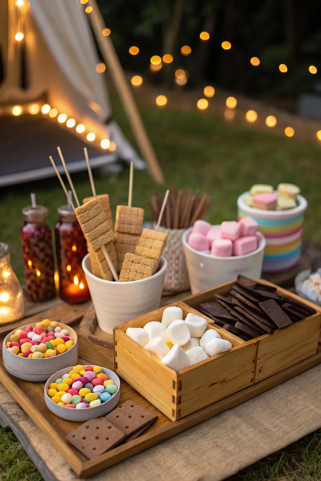 A tempting superior roasted treat station for celebration participants
