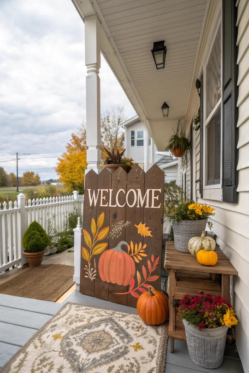 A bespoke reception indicator imparts a trace of seasonal panache to your porch.