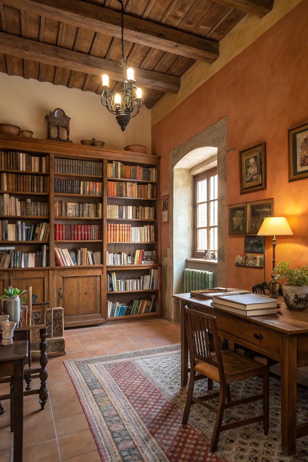 Natural tones on the walls create a calming and welcoming atmosphere.