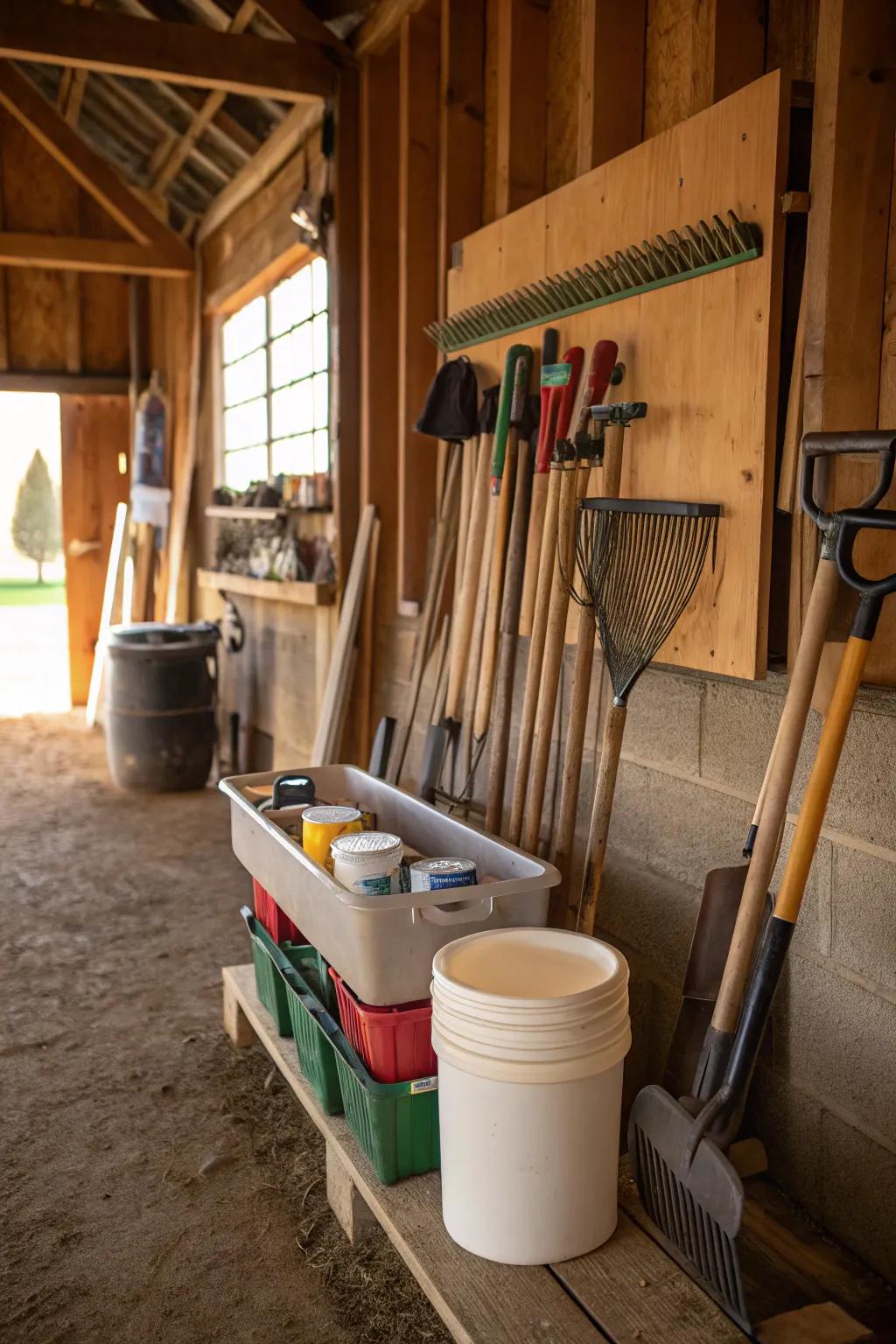 A well laid-out feeding area boosts efficiency.
