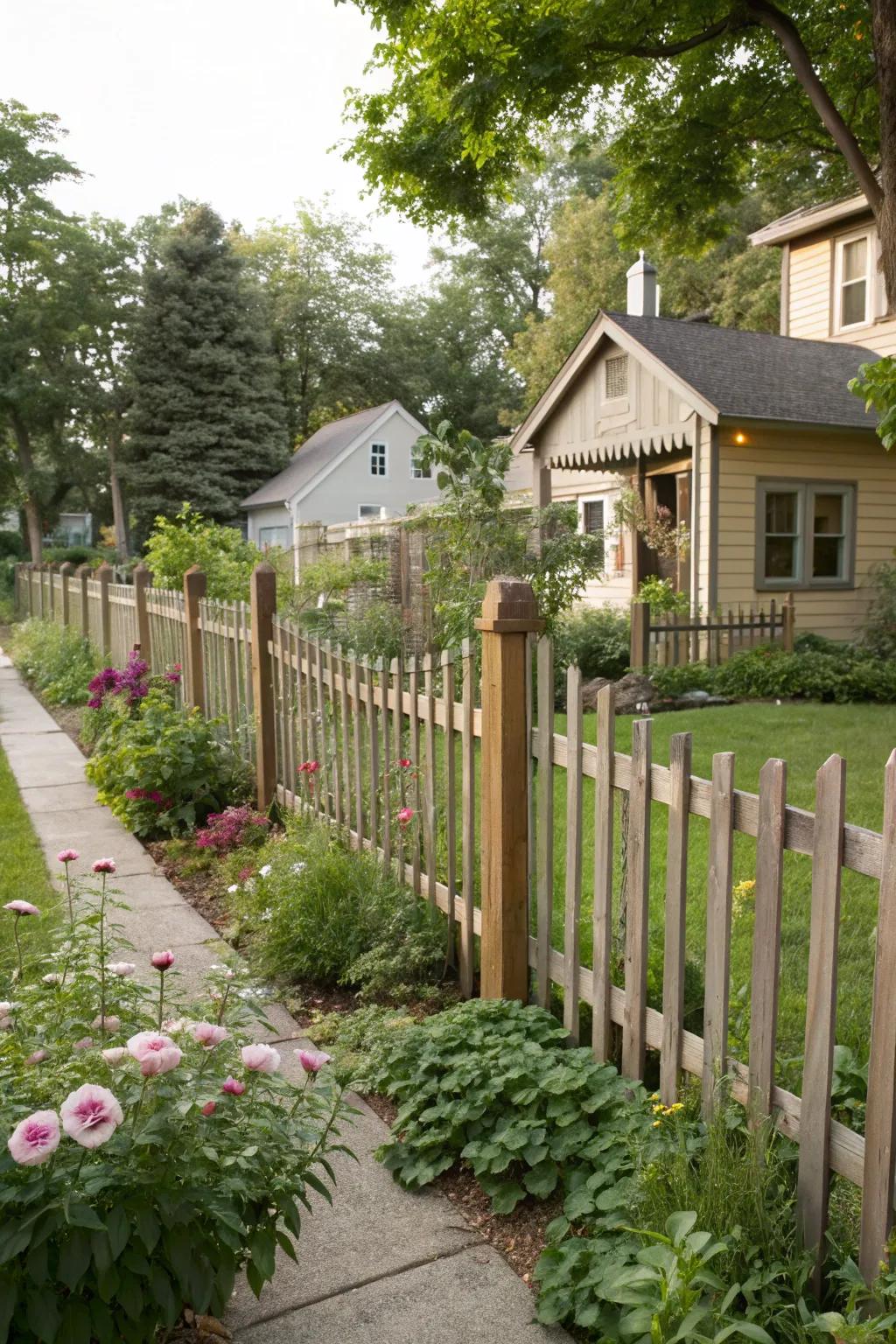 Introduce dimension with fences of different heights.