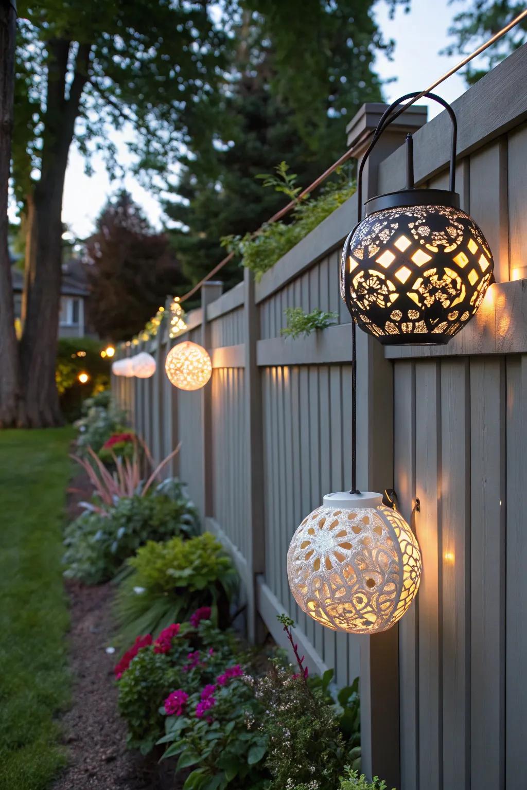 Decorative fixtures can make your fence an artistic display.