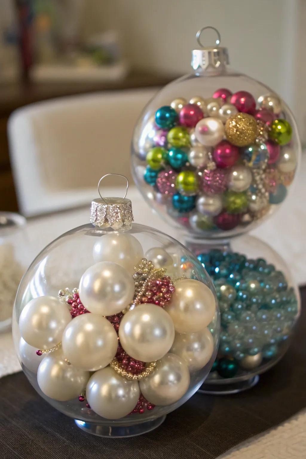 Ornaments showcasing vibrant beads for a sparkling impact.