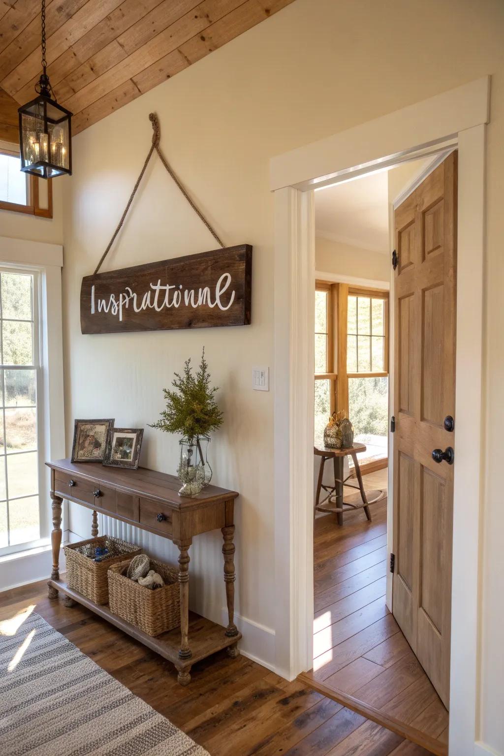 Uplifting boards append a personal element.