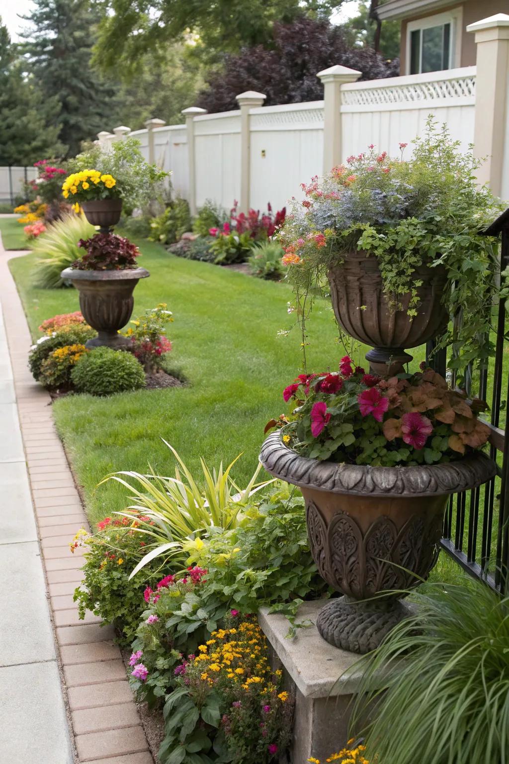 Containers add flexibility and creativity to garden designs
