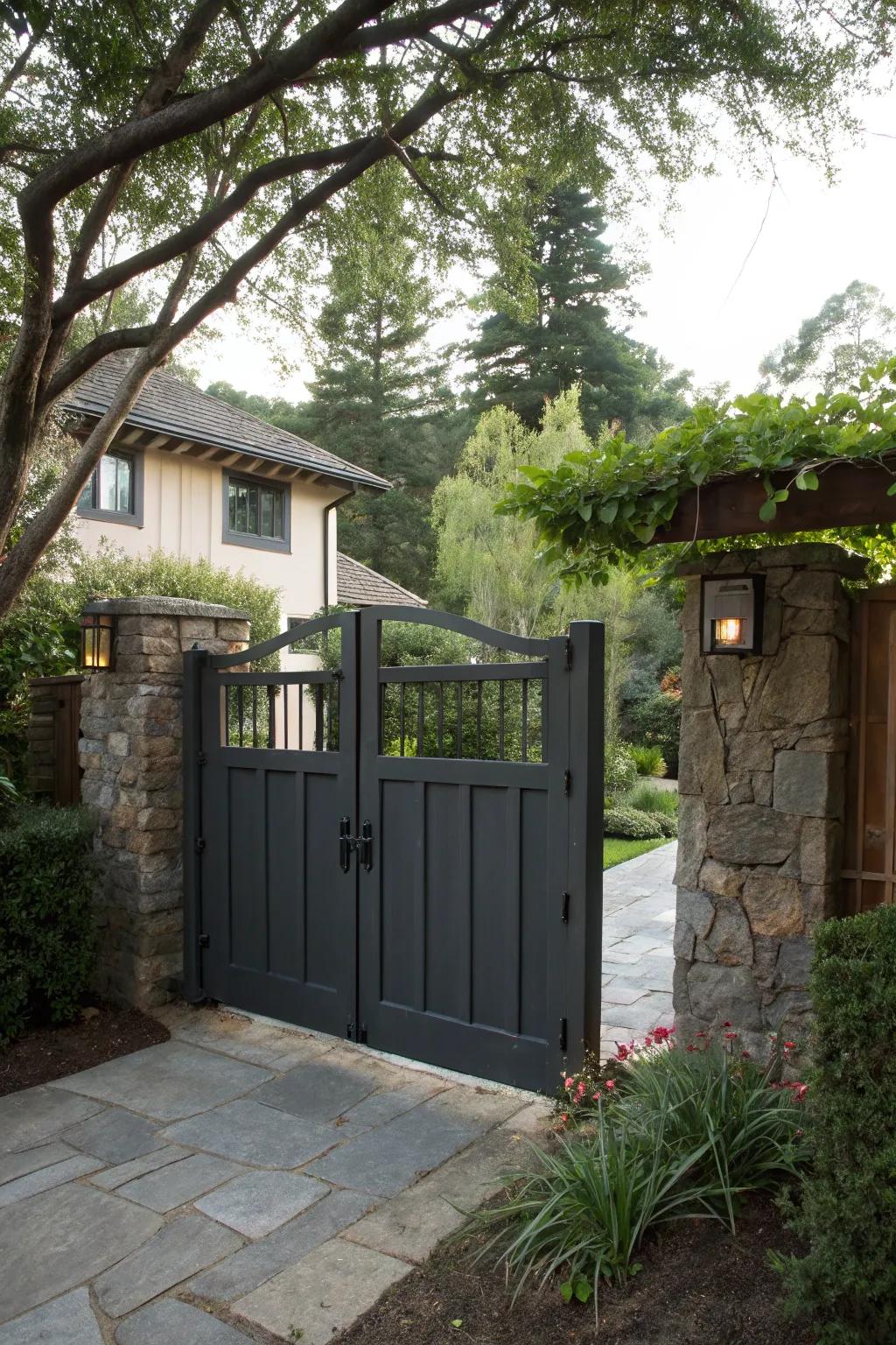 Sturdy panels ensure privacy while maintaining style.
