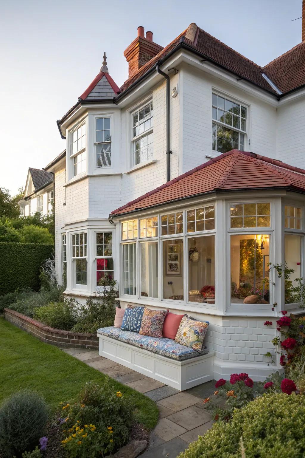 A large bay window enhances the allure and use of this residence.