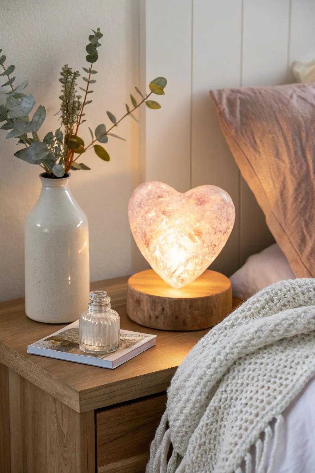 Elevate your space with a heart-shaped glow of warmth and romance.