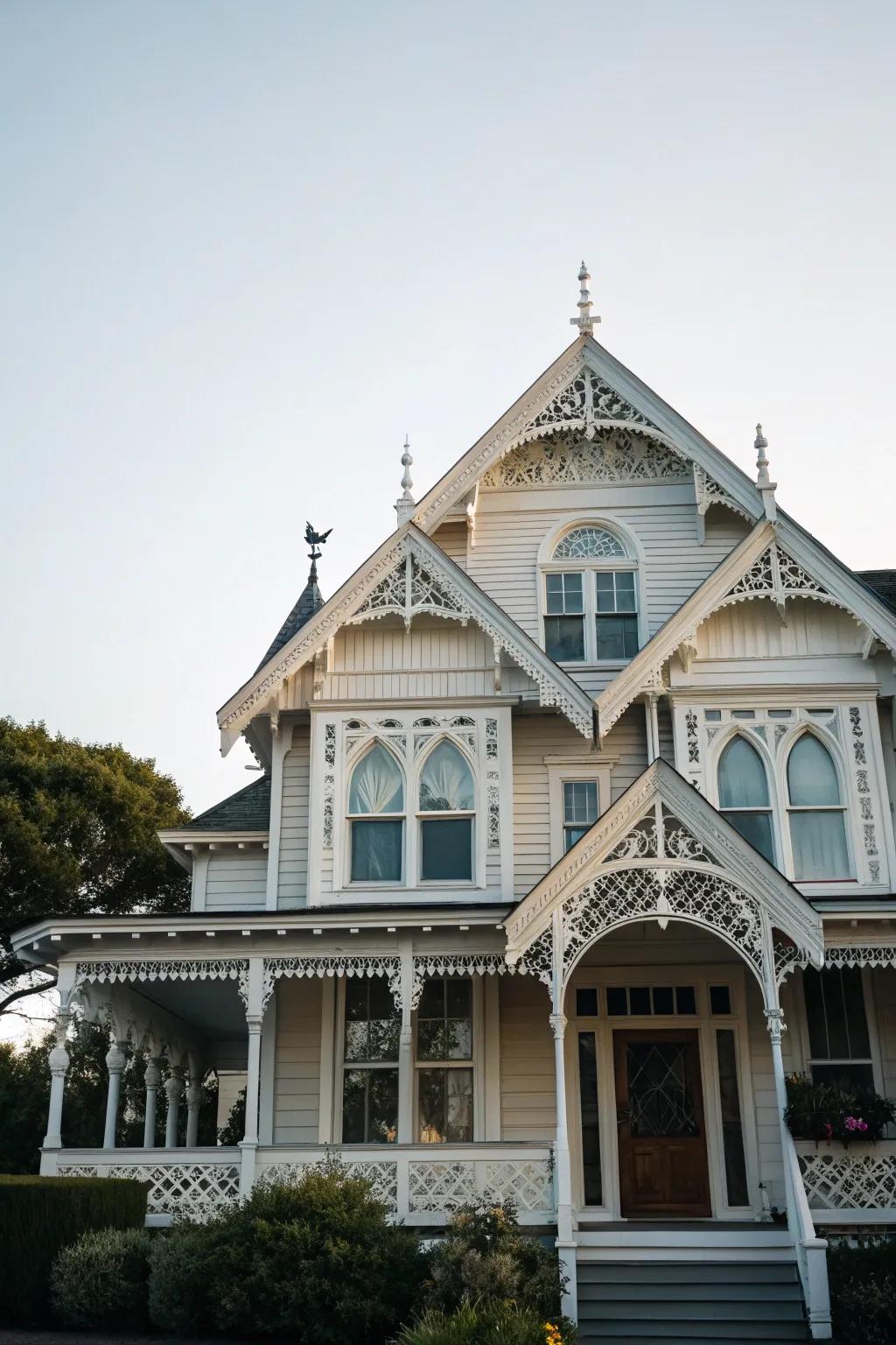 Symmetrical gable designs offer classic sophistication.