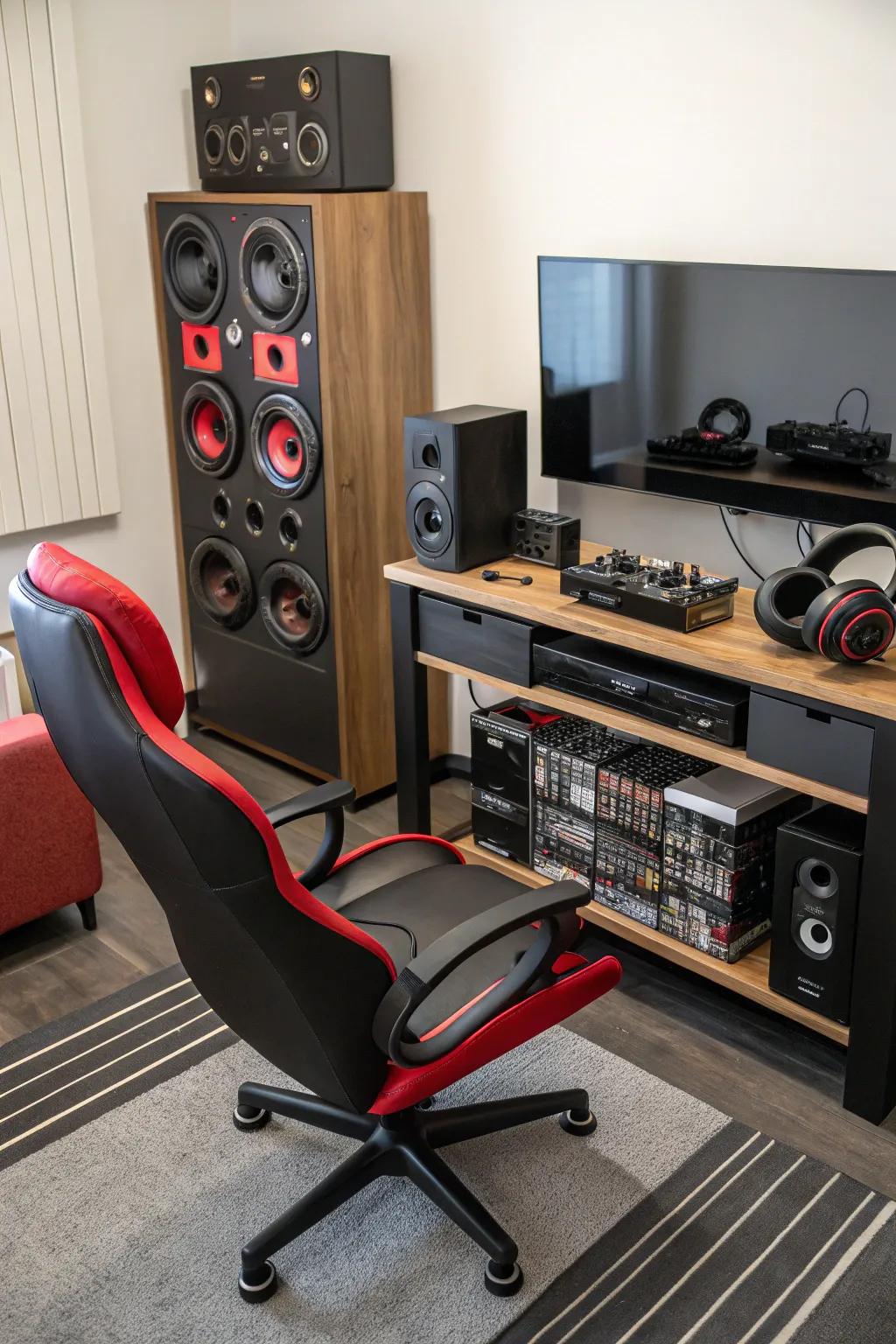 Immerse fully in audio using premium equipment.