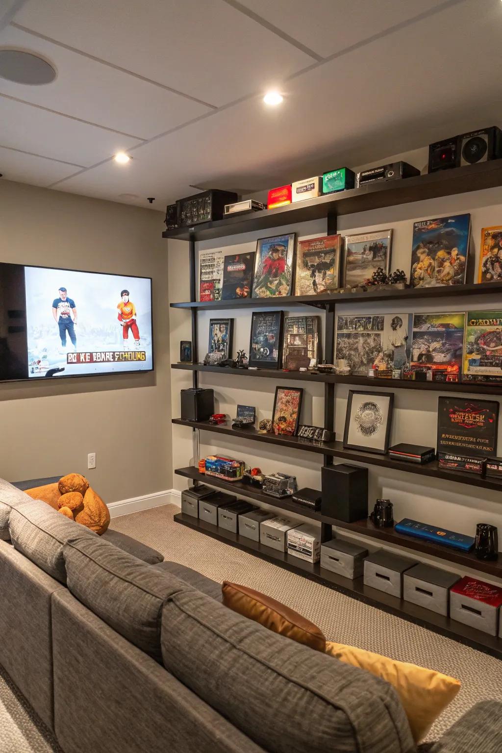 Collectibles give your gaming area a personalized feel.
