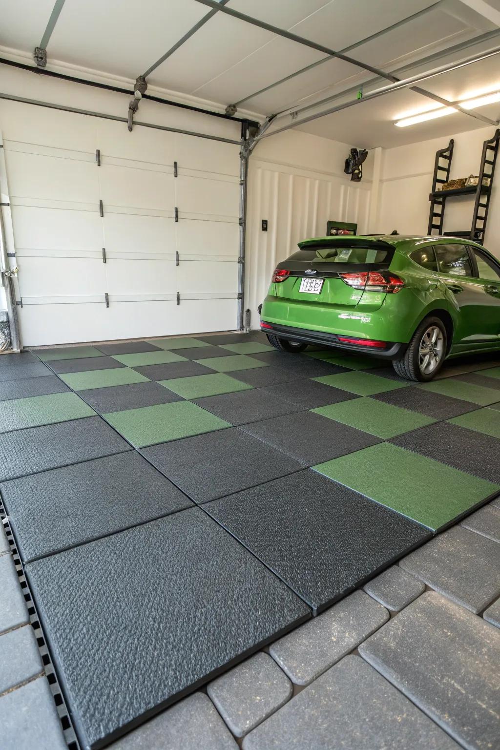Eco-conscious coverings introduce sustainability and flair to your garage.