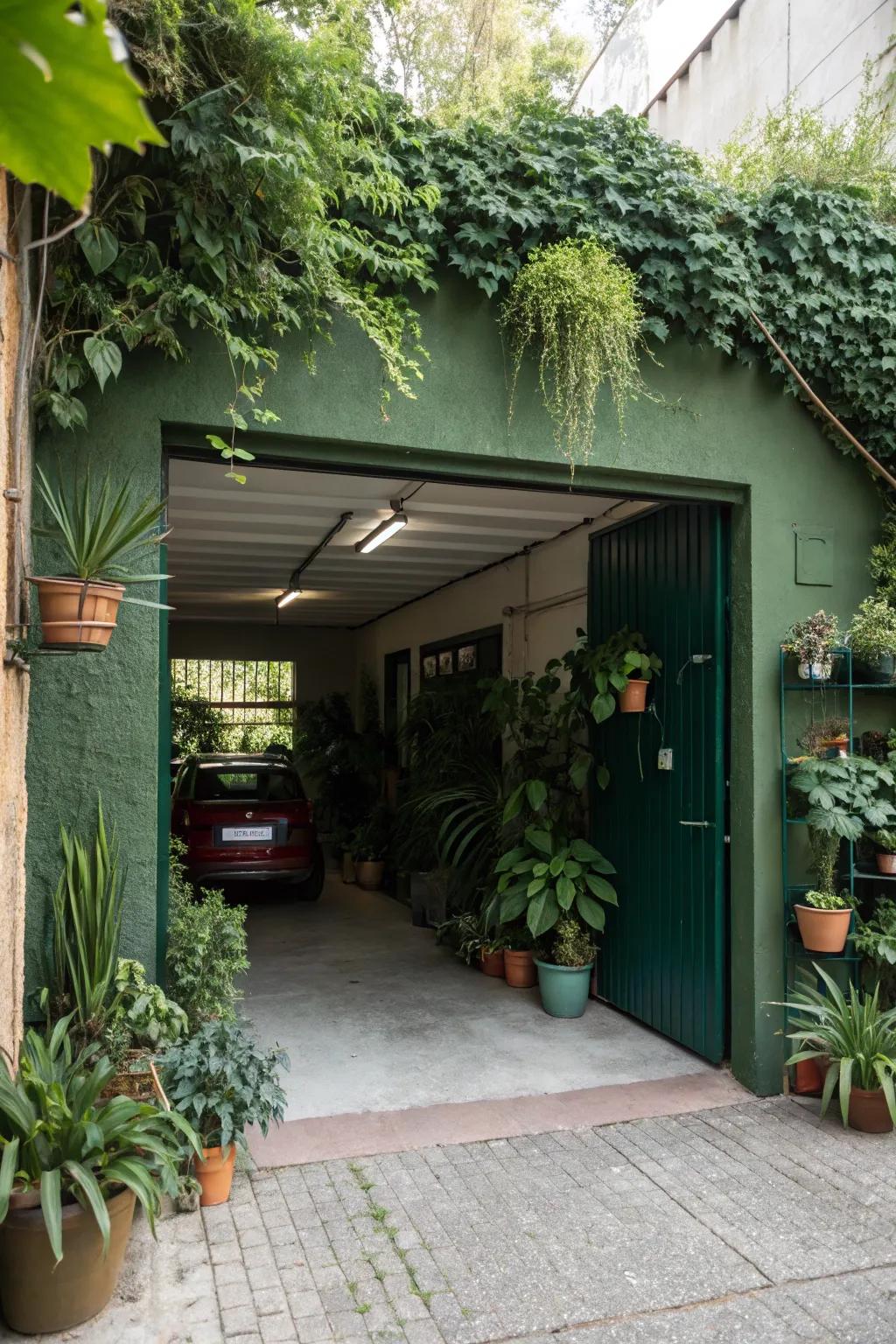 Green paint has the power to transform your garage into a revitalizing oasis.