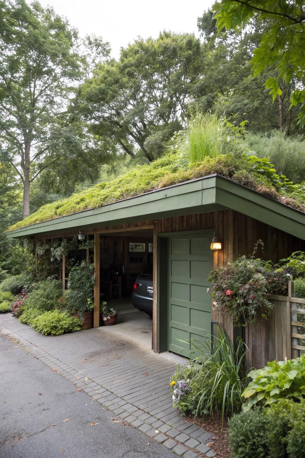 A vegetated roof addition that is both eco-friendly and visually stunning.