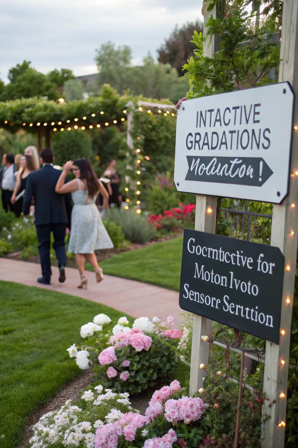 Surprise attendees with interactive motion activated displays.