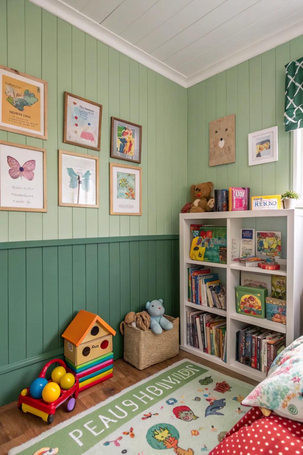 A vibrant and colorful kids' chamber.