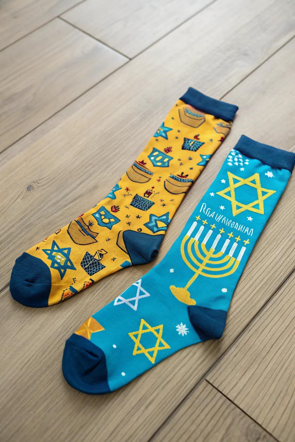 Playful and cozy bespoke designed footwear for Hanukkah.