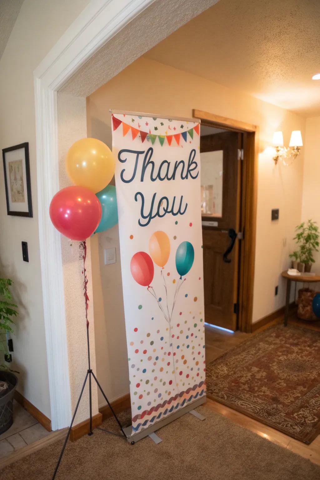 Messages of gratitude enhance the warmth of birthday posters.