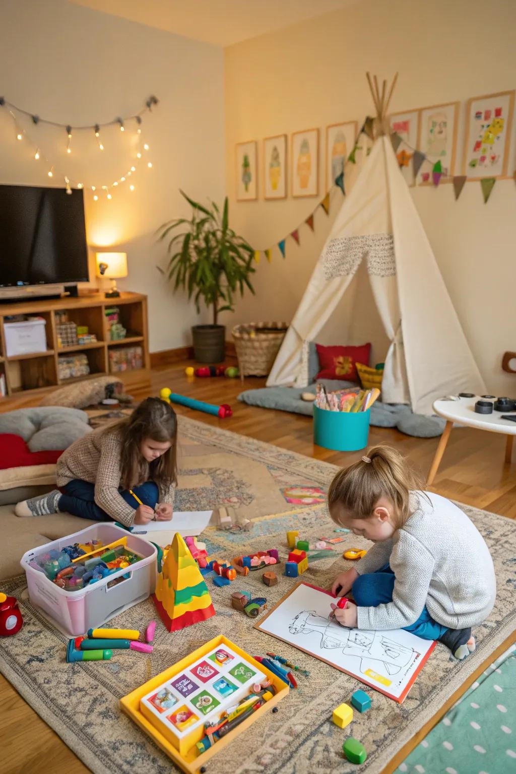 An engaging activity area for children's enjoyment.