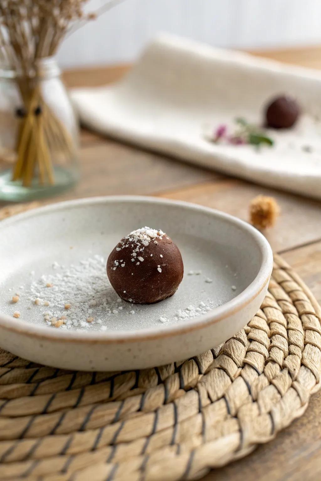 Immerse yourself in the artistry of handcrafted chocolate delights; a sweet surprise made with affection.