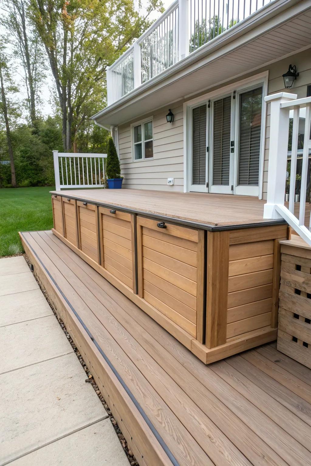 Access doors enable smooth integration with accessible storage options.