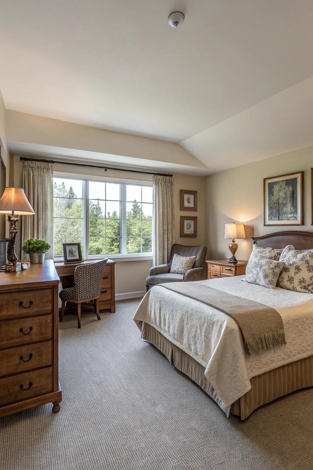 A well-thought-out layout amplifies the feeling of space.